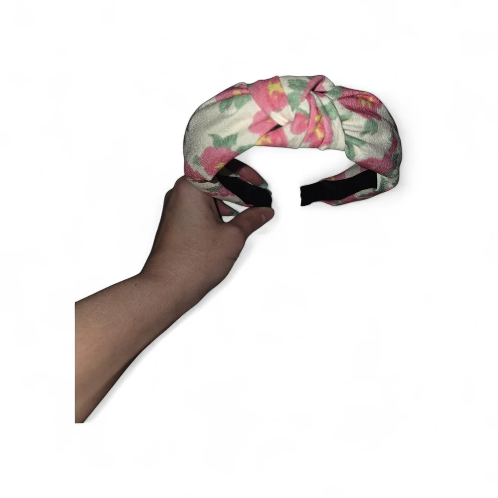 Floral Pink Knotted Headband - Women Accessories